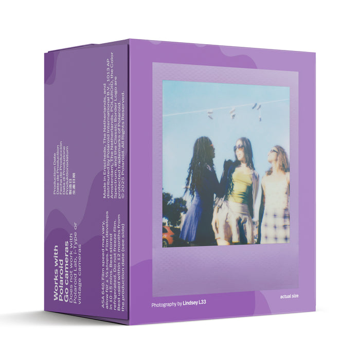 Polaroid Go Color Film Double Pack, Purple Haze Frame - 16 Exposures
