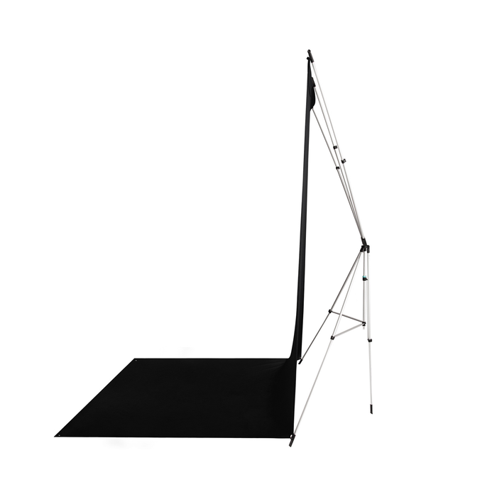 Westcott X-Drop Wrinkle-Resistant Sweep Backdrop Kit, 5' x 12' - Rich Black