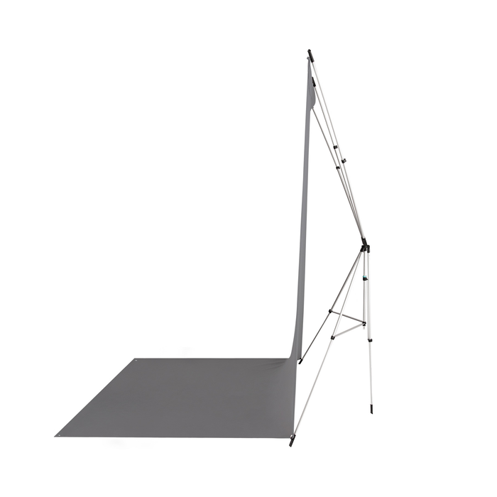 Westcott X-Drop Wrinkle-Resistant Sweep Backdrop Kit, 5' x 12' - Neutral Gray