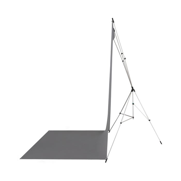 Westcott X-Drop Wrinkle-Resistant Sweep Backdrop Kit, 5' x 12' - Neutral Gray