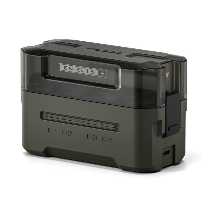 Tilta Portable 4-Bay Charging Station for Nikon EN-EL15C Batteries – Green