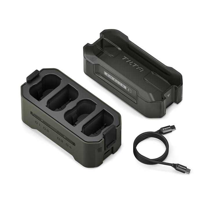 Tilta Portable 4-Bay Charging Station for Nikon EN-EL15C Batteries – Green