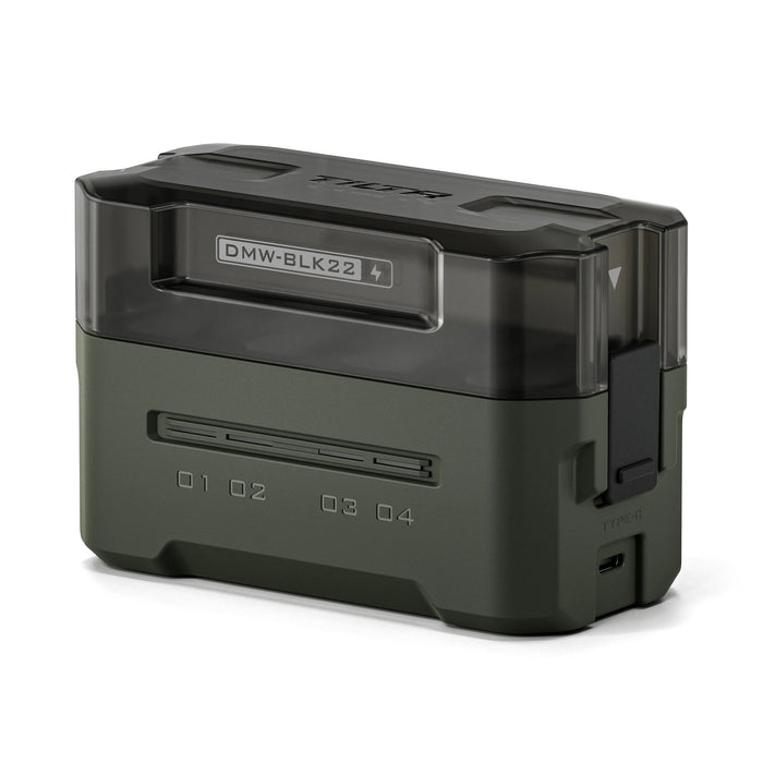 Tilta Portable 4-Bay Charging Station for Panasonic DMW-BLK22 Batteries – Green