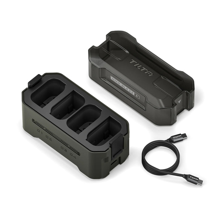 Tilta Portable 4-Bay Charging Station for Panasonic DMW-BLK22 Batteries – Green