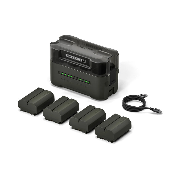 Tilta Portable 4-Bay Charging Station Kit with Sony NP-FZ100 Batteries – Green
