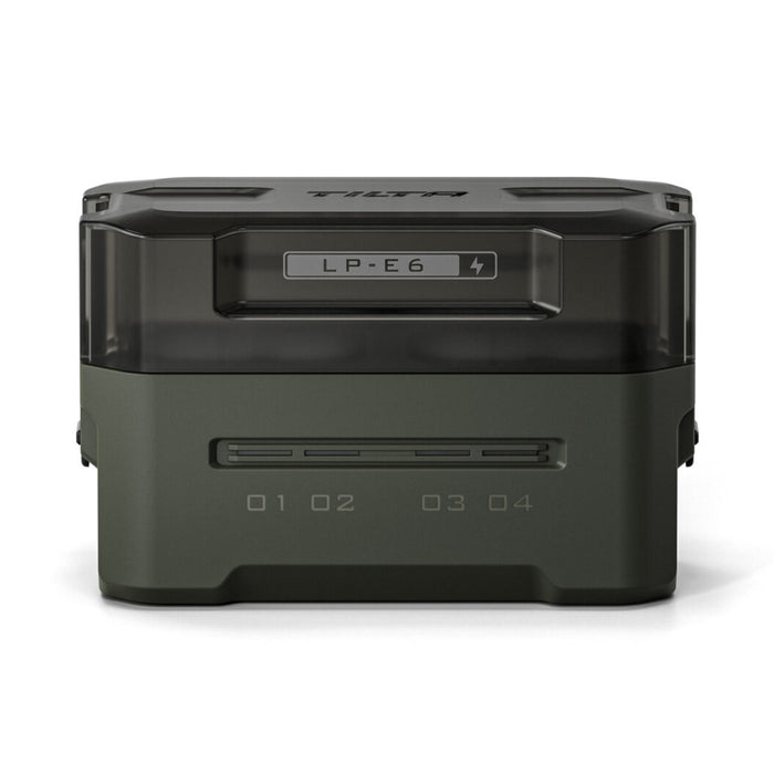 Tilta Portable 4-Bay Charging Station Kit with Canon LP-E6 Batteries (4x) – Green