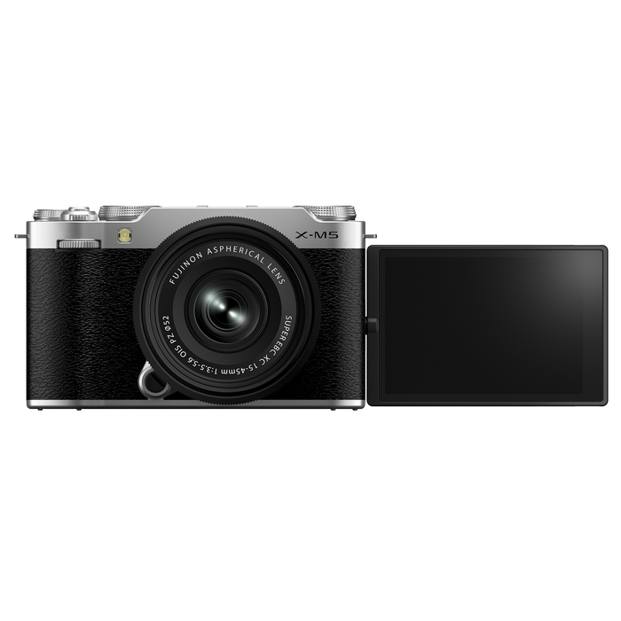 Fujifilm X-M5 Mirrorless Camera with XC 15-45mm f/3.5-5.6 OIS PZ Lens - Silver