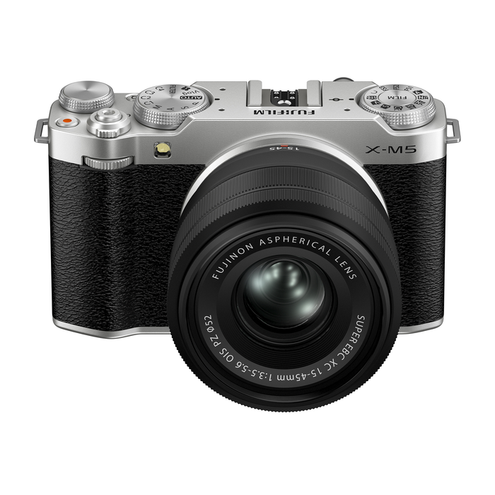 Fujifilm X-M5 Mirrorless Camera with XC 15-45mm f/3.5-5.6 OIS PZ Lens - Silver