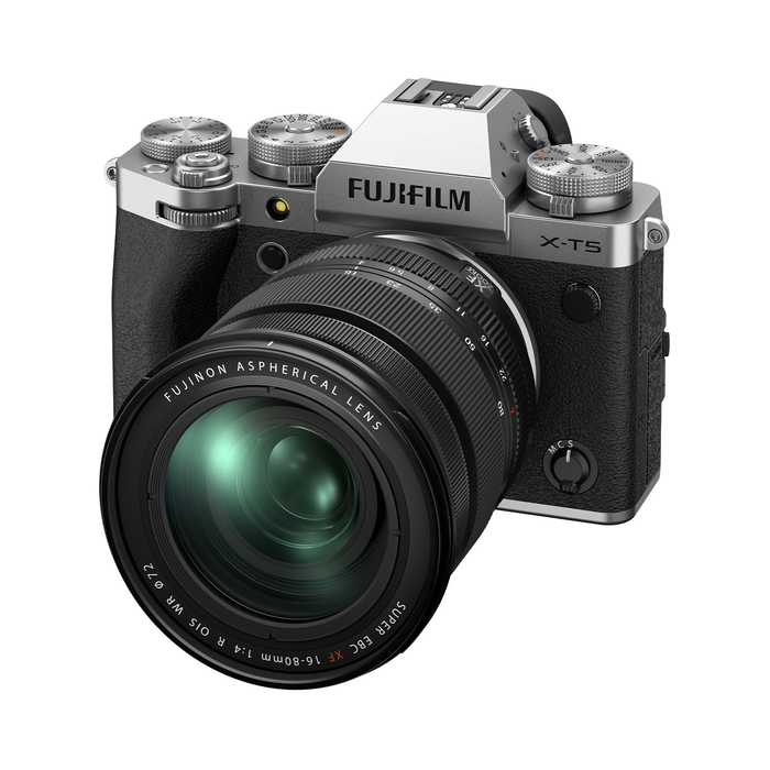 Fujifilm X-T5 Mirrorless Camera with XF 16-80mm f/4 R OIS WR Lens - Silver