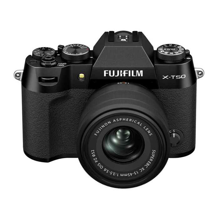 Fujifilm X-T50 Mirrorless Camera with XC 15-45mm f/3.5-5.6 OIS PZ Lens - Black