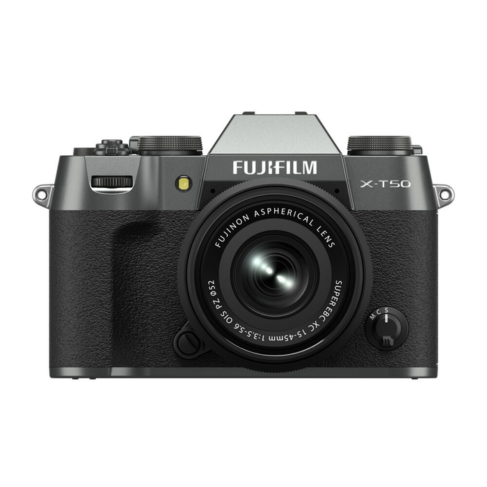 Fujifilm X-T50 Mirrorless Camera with XC 15-45mm f/3.5-5.6 OIS PZ Lens - Charcoal Silver