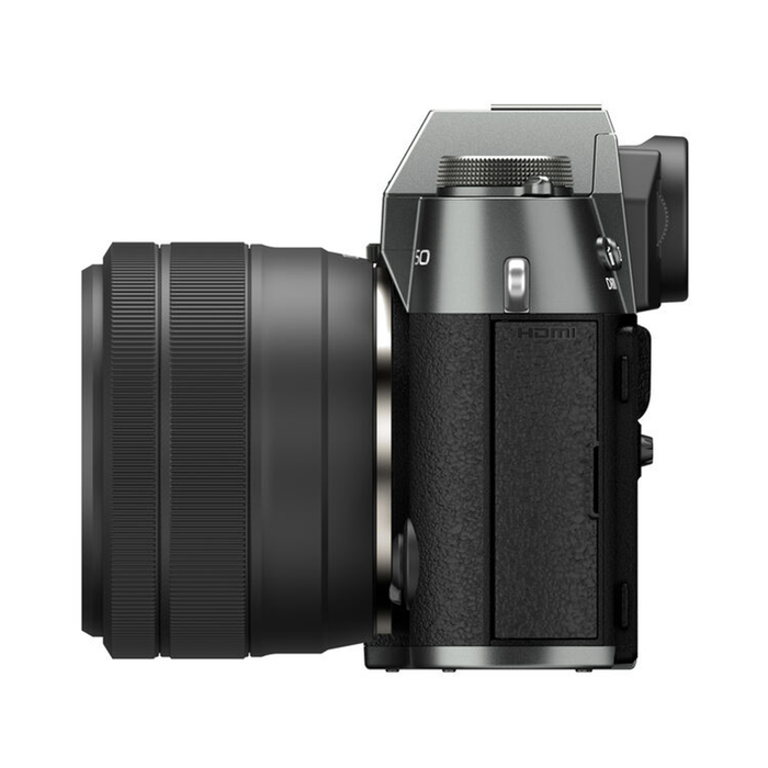 Fujifilm X-T50 Mirrorless Camera with XC 15-45mm f/3.5-5.6 OIS PZ Lens - Charcoal Silver