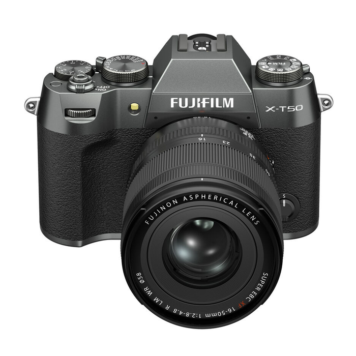Fujifilm X-T50 Mirrorless Camera with XF 16-50mm f/2.8-4.8 R LM WR Lens - Charcoal Silver