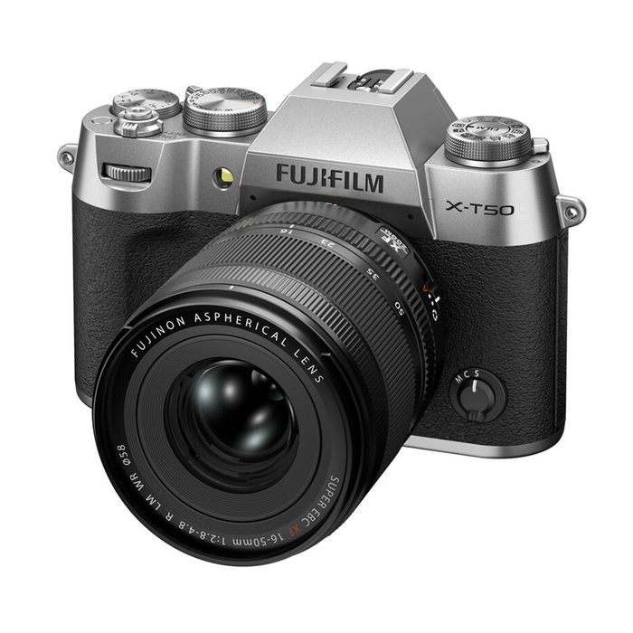 Fujifilm X-T50 Mirrorless Camera with XF 16-50mm f/2.8-4.8 R LM WR Lens - Silver