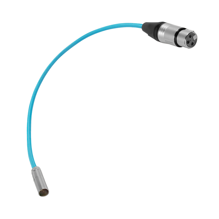 Kondor Blue Mini XLR Male to XLR Female 16" Cable for BMPCC 6K/4K Pro & Canon C70 Cameras - Kondor Blue