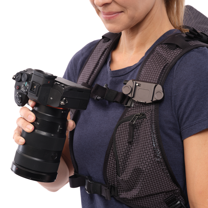 Shimoda Side Lite 22 Starter Kit with Medium Modular Top Loader - Black/White