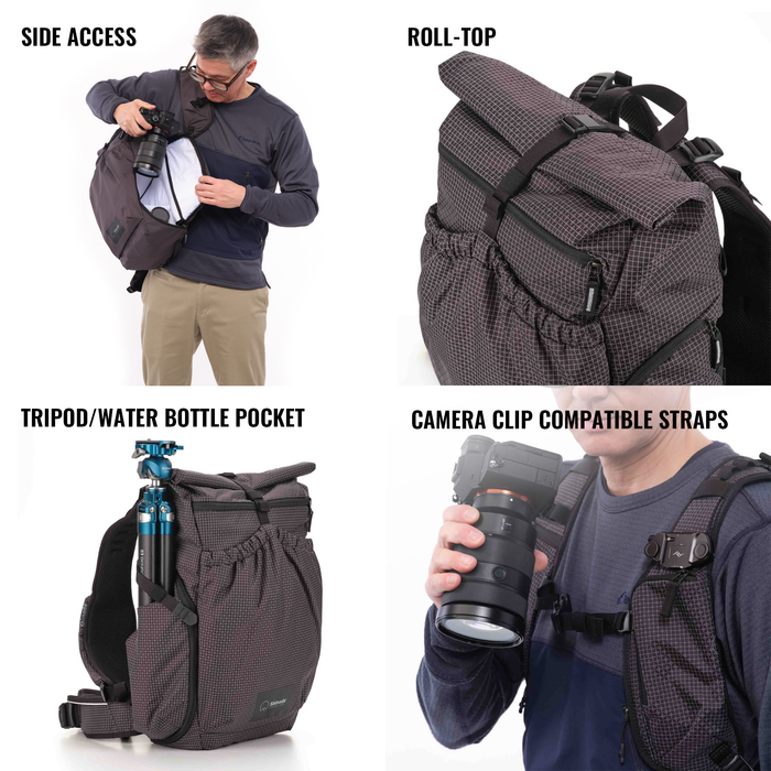 Shimoda Side Lite 22 Starter Kit with Medium Modular Top Loader - Black/White