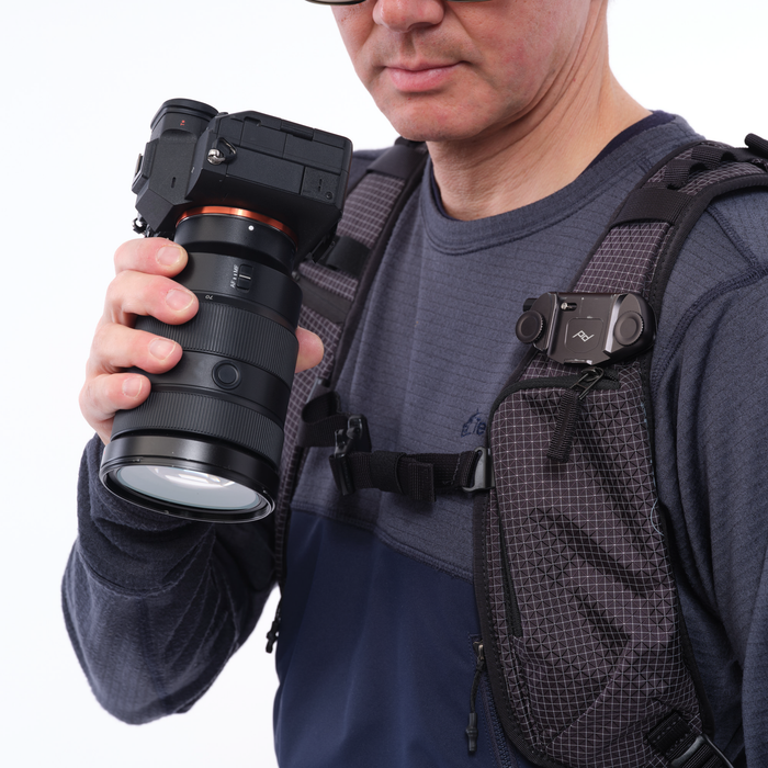 Shimoda Side Lite 22 Women's Starter Kit with Medium Modular Top Loader - Black/White