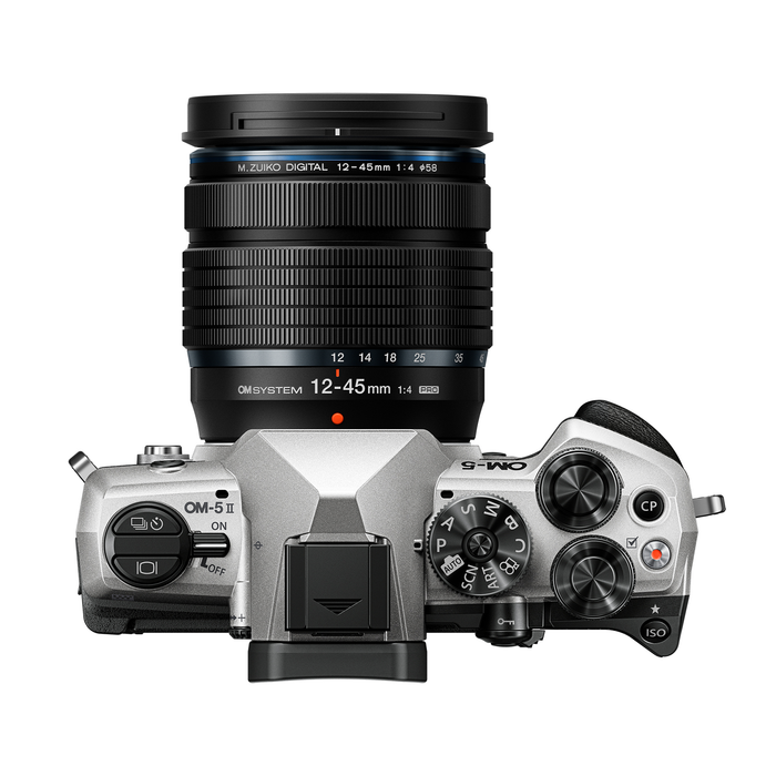 OM System OM-5 Mark II Mirrorless Camera with 12-45mm f/4.0 PRO Lens - Silver