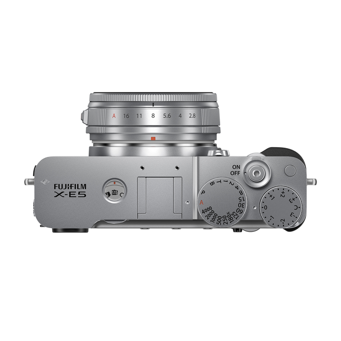 Fujifilm X-E5 Mirrorless Camera with XF 23mm f/2.8 R WR Lens - Silver