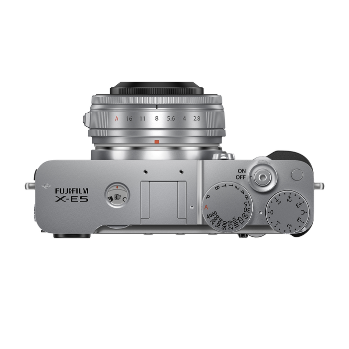 Fujifilm X-E5 Mirrorless Camera with XF 23mm f/2.8 R WR Lens - Silver