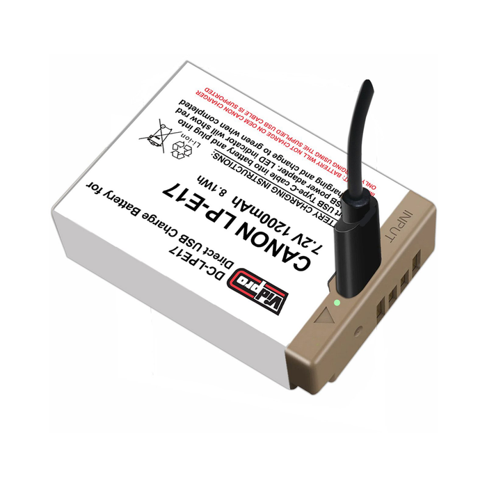 Vidpro DC-LPE17 Lithium-Ion Battery for Canon LP-E17 with Built-In USB-C Charging