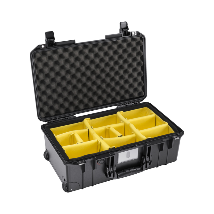 Pelican 1535 Air Carry-On Case with Padded Dividers & Lid Foam - Black