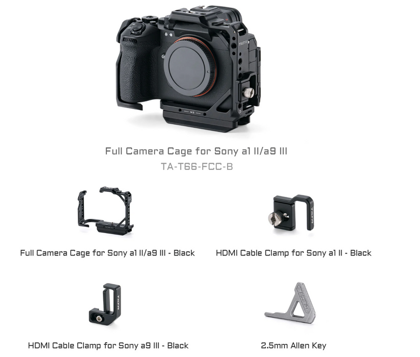 Tilta Full Camera Cage for Sony a1 II & a9 III – Black