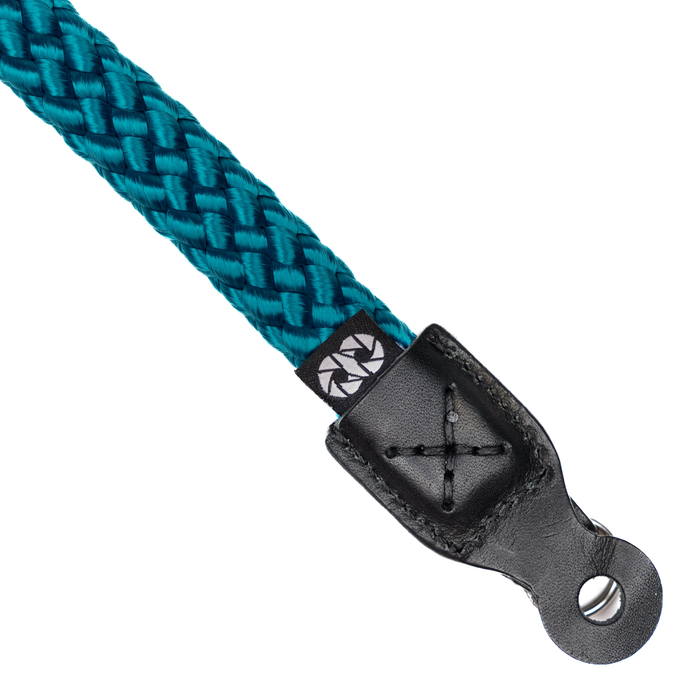 Cooph Braid Camera Strap with Steel Ring, 49.2" (125cm) - Aqua