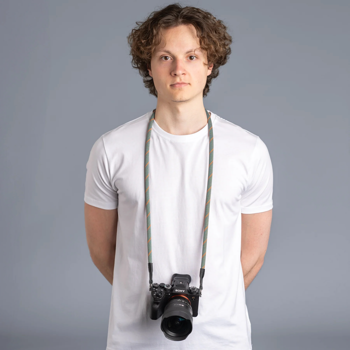 Cooph Rope Camera Strap with Split Ring, 45.3" (115cm) - Orange Ocean