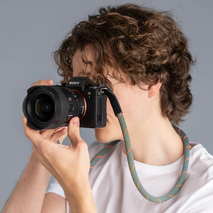 Cooph Rope Camera Strap with Split Ring, 45.3" (115cm) - Orange Ocean