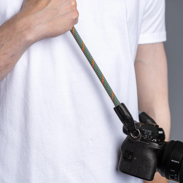 Cooph Rope Camera Strap with Split Ring, 45.3" (115cm) - Orange Ocean