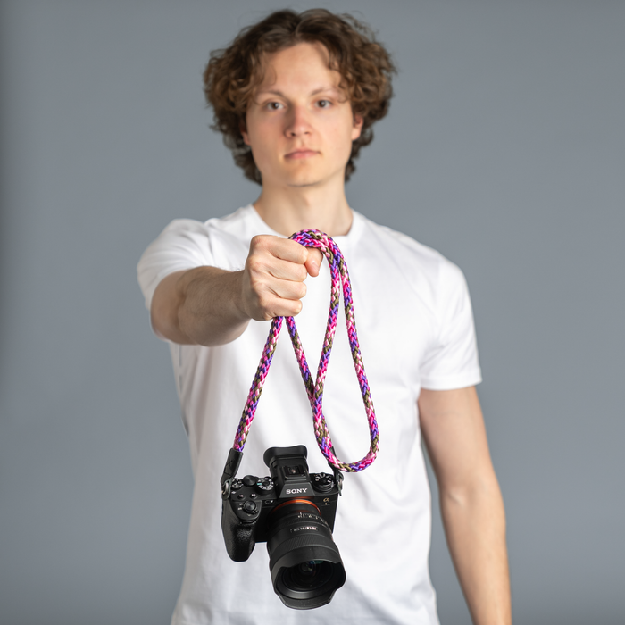 Cooph Braid Camera Strap with Steel Ring, 49.2" (125cm) - Nymphaea