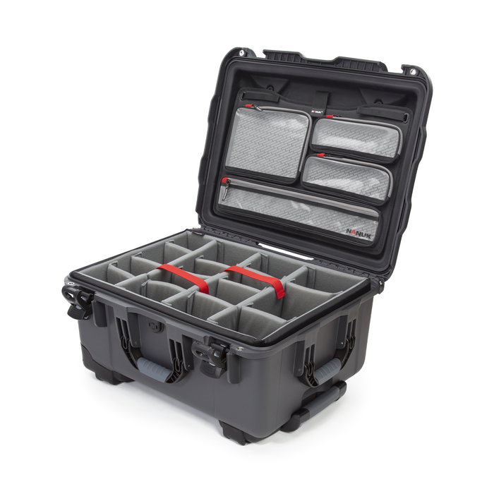 Nanuk 950 Wheeled Pro Photo Kit Protective Case with Padded Dividers & Lid Organizer - Graphite