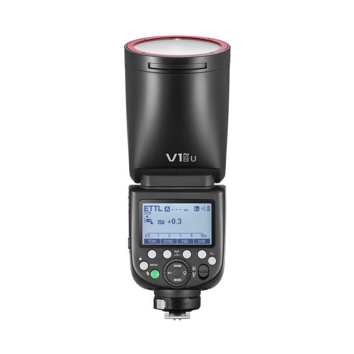 Godox V1Pro Round Head Camera Flash for Nikon Red Ring