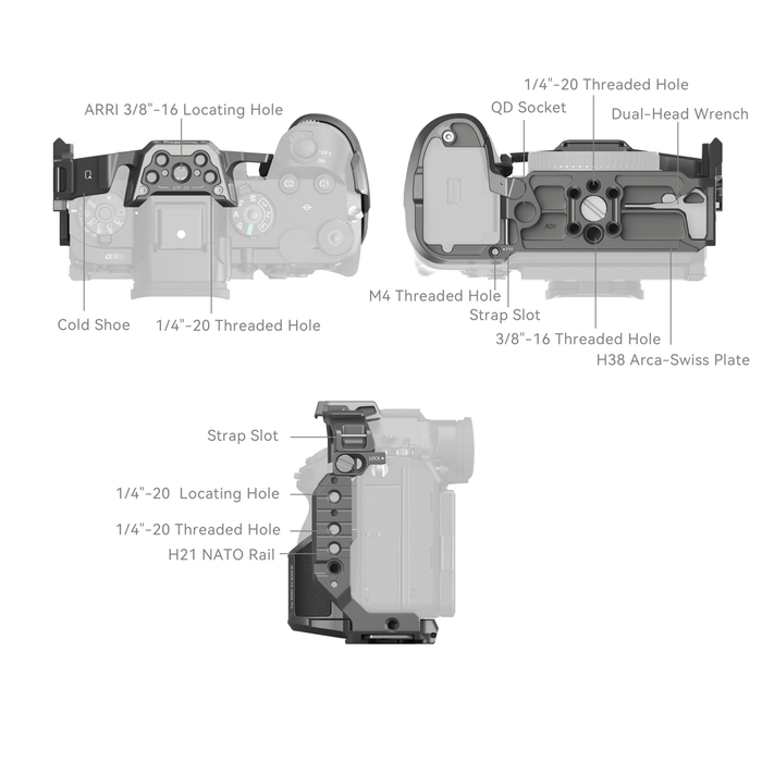 SmallRig Cage for Sony a1 II & a9 III Mirrorless Cameras 5187