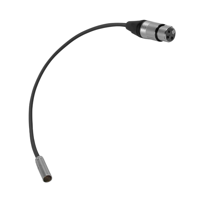 Kondor Blue Mini XLR Male to XLR Female 16" Cable for BMPCC 6K/4K Pro & Canon C70 Cameras - Raven Black