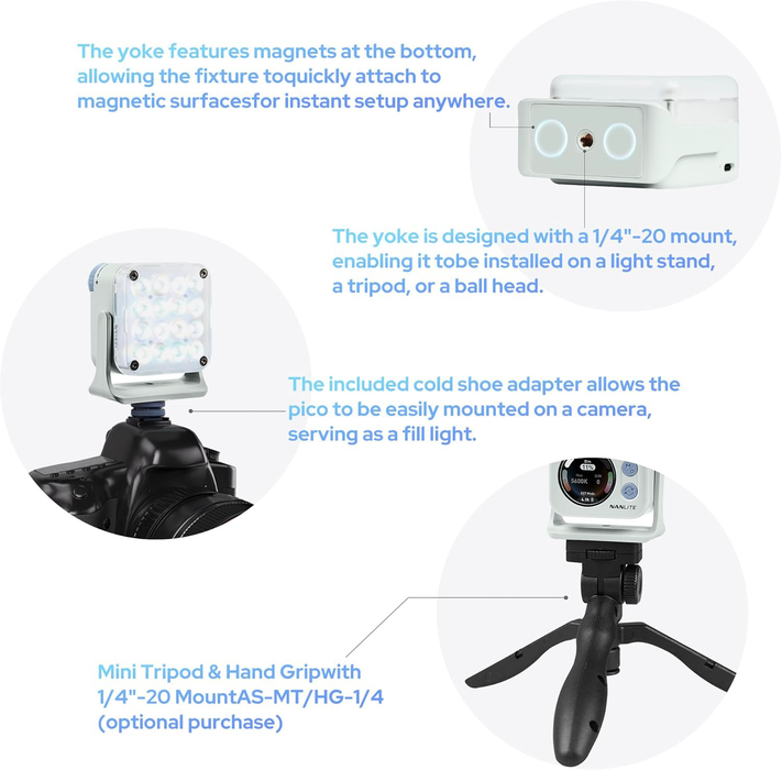 Nanlite Pico Portable RGB LED Pocket Light - Midnight Blue