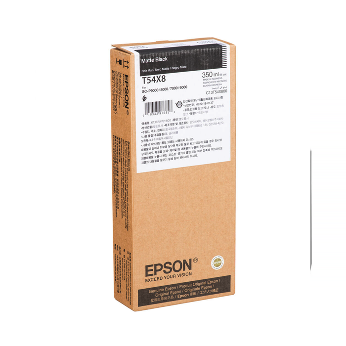 Epson T54X800 UltraChrome HD Matte Black Ink Cartridge for Select SureColor P-Series Printers - 350mL