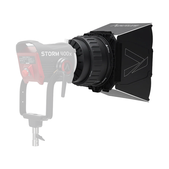 Aputure CF7 Fresnel and Barn Doors Kit for STORM 400x — Glazer's Aputure CF7 Fresnel and Barn Doors Kit for STORM 400x — Glazer's
