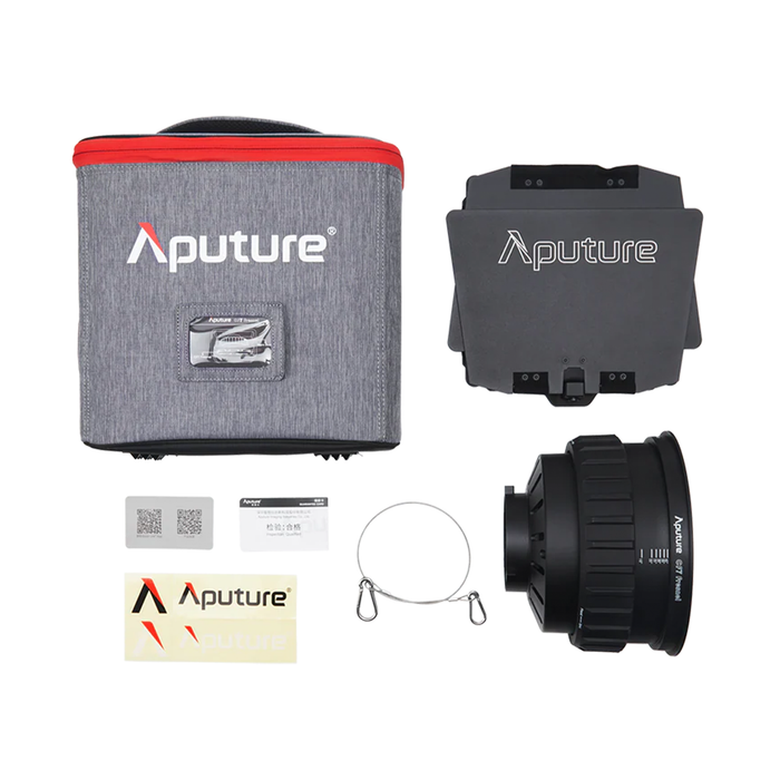Aputure CF7 Fresnel and Barn Doors Kit for STORM 400x — Glazer's Aputure CF7 Fresnel and Barn Doors Kit for STORM 400x — Glazer's