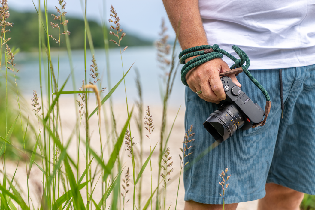 Cooph Nomad Adjustable Rope Camera Strap with Steel Ring, 35.4-59” (90cm-150cm) - Mountain Green