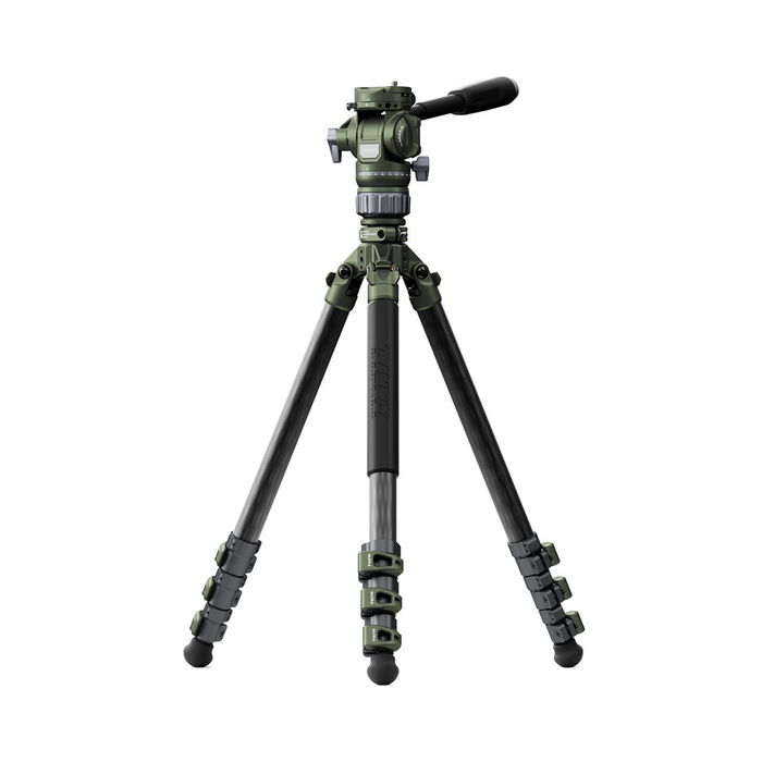 Tilta VT05 Travel 3-Stage Carbon Fiber Tripod with Video Fluid Head - Forest Green