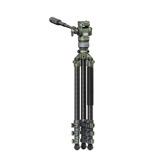 Tilta VT05 Travel 3-Stage Carbon Fiber Tripod with Video Fluid Head - Forest Green