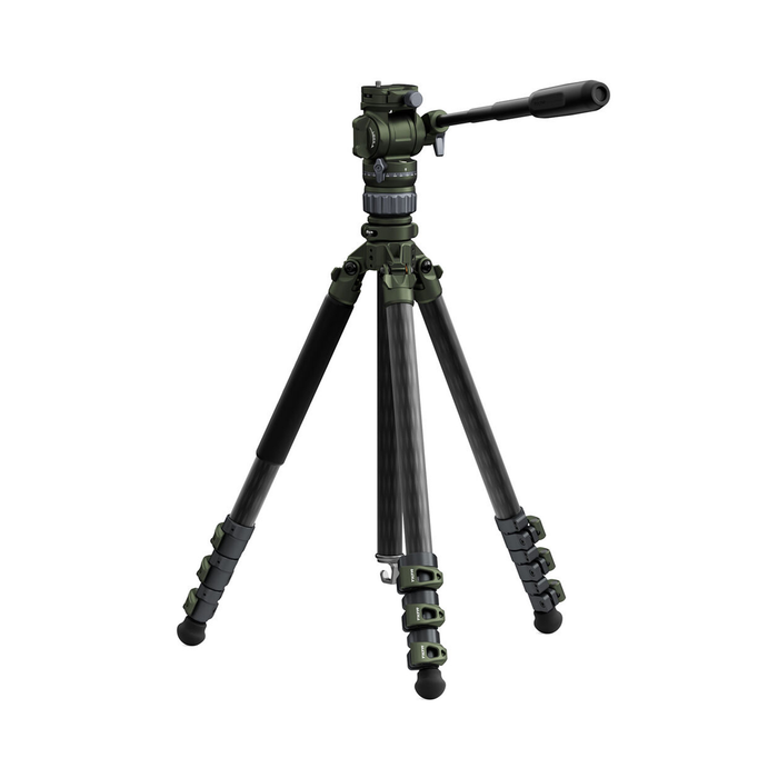 Tilta VT05 Travel 3-Stage Carbon Fiber Tripod with Video Fluid Head - Forest Green