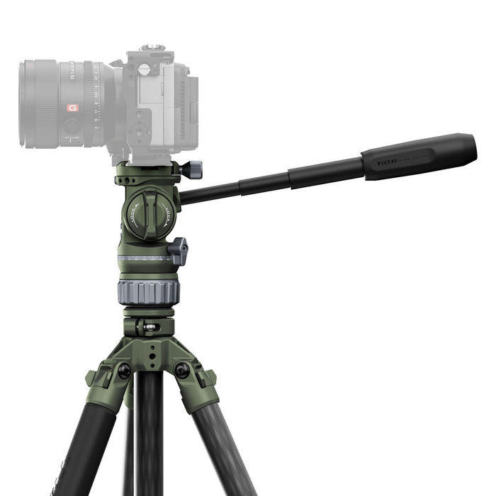 Tilta VT05 Travel 3-Stage Carbon Fiber Tripod with Video Fluid Head - Forest Green