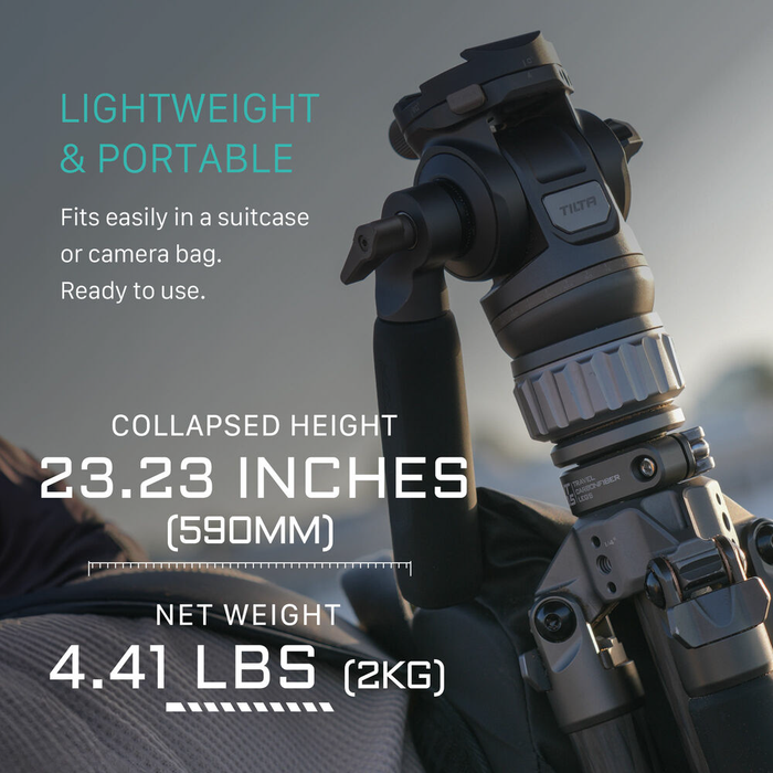 Tilta VT05 Travel 3-Stage Carbon Fiber Tripod with Video Fluid Head - Forest Green