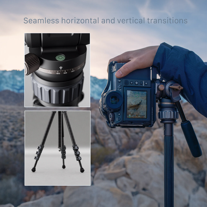 Tilta VT05 Travel 3-Stage Carbon Fiber Tripod with Video Fluid Head - Forest Green