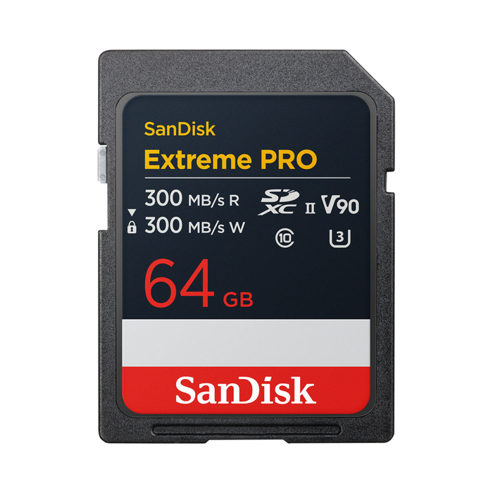 SanDisk 64GB Extreme PRO UHS-II SDXC V90 Memory Card
