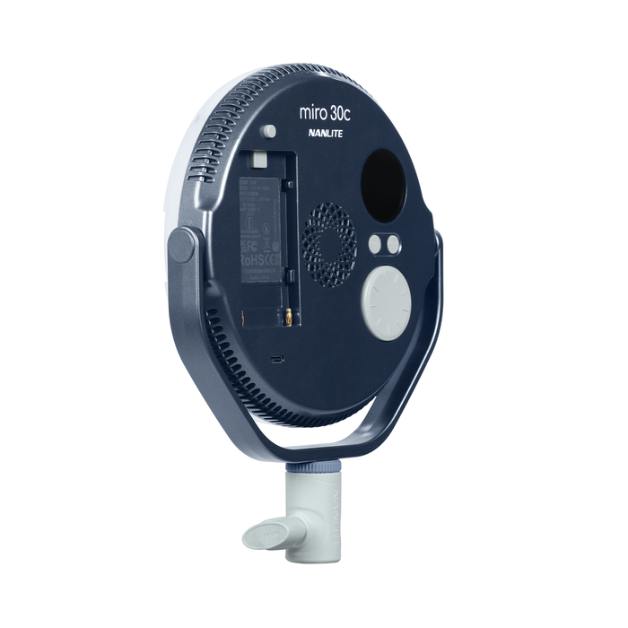 Nanlite miro 30c RGB Round LED Light Panel - Midnight Blue